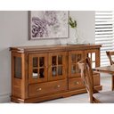 Ver imagem 1 de Buffet Balcão de Madeira com 4 portas de vidro, 2 gavetas e 2 prateleiras internas Manchester - M520