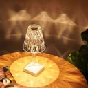 Ver imagem 2 de Luminária de Mesa Abajur Diamante Acrílico Touch Recarregável Usb 26cm