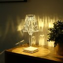 Ver imagem 4 de Luminária de Mesa Abajur Diamante Acrílico Touch Recarregável Usb 26cm