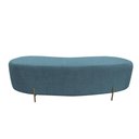 Ver imagem 4 de Puff Decorativo Orgânico Alana Linho Azul