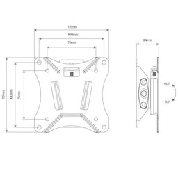 Suporte para Monitor Inclinável de Parede 15 a 34 Ctm100 - 6