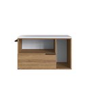 Ver imagem 5 de Gabinete de Banheiro Suspenso 80cm com 1toalheiro 2portas e 1gaveta Bh8020 Mel/branco