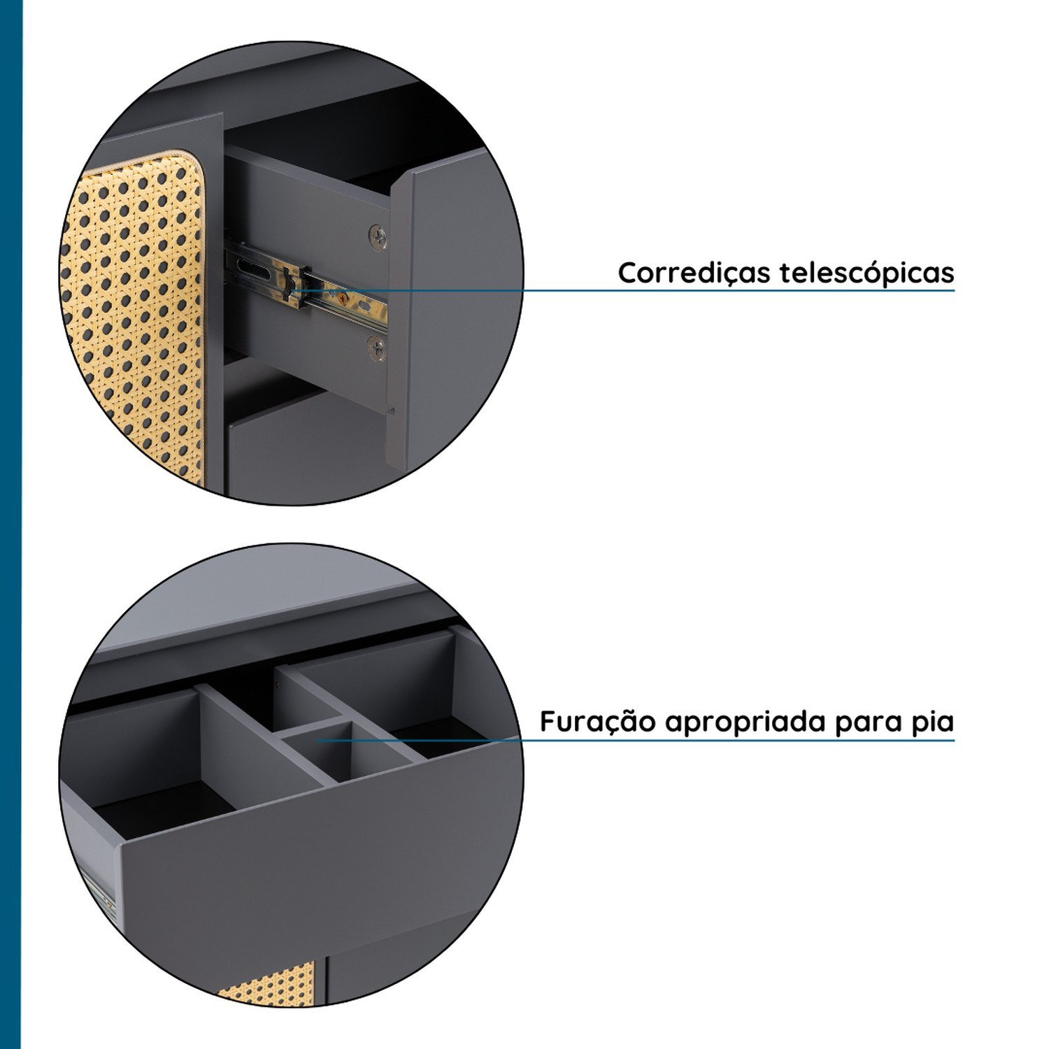 Gabinete para Banheiro em Mdf Jungle - 7