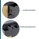 Ver imagem 7 de Gabinete para Banheiro em MDF Jungle Cinza/Grafite