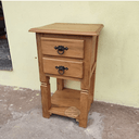 Ver imagem 4 de Mesa de Cabeceira Madeira de Demolição 2 Gavetas Sudeste Rústico