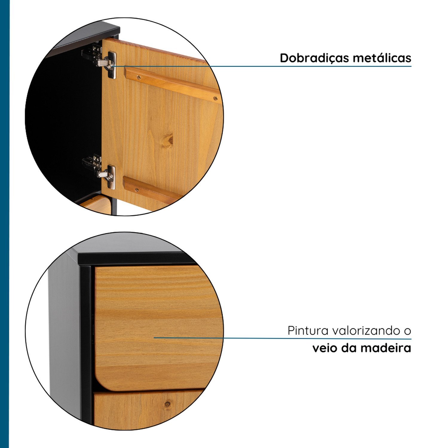 Gabinete para Banheiro em Madeira Maciça e Mdf Eclipse - 8