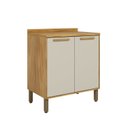 Ver imagem 2 de Balcão de Cozinha 2 Portas Tampo 100% MDF 80cm Malta Bege/Amêndoa/Off-White Espresso Móveis