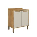 Ver imagem 3 de Balcão de Cozinha 2 Portas 100% MDF 80cm Malta Espresso Móveis Bege/Amêndoa/Off White