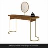 Penteadeira Aysha 2 Gavetas e Espelho Industrial Dourado/freijó - M.a Dourado/freijó - 6