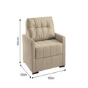 Ver imagem 5 de Sofá Cama Solteiro 100cm Murilo Uno Linho Azul