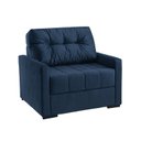 Ver imagem 2 de Sofá Cama Solteiro 100cm Murilo Uno Linho Azul