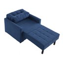 Ver imagem 3 de Sofá Cama Solteiro 100cm Murilo Uno Linho Azul