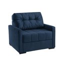 Ver imagem 2 de Sofá Cama Solteiro 100cm Murilo Uno Linho Azul