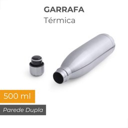 Garrafa de Água Térmica Inox Parede Dupla 500ml Portátil - 2