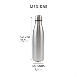 Garrafa de Água Térmica Inox Parede Dupla 500ml Portátil - 8