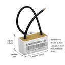 Ver imagem 2 de Capacitor 2 Fios 6 Uf X 250/300/400 Quadrado C/ Suporte Plastico Trio
