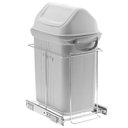 Ver imagem 1 de Lixeira Deslizante 19L Cinza Slim Inox Aramado Tampa Basculante Schmitt Armário Cozinha Planejada