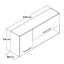 Ver imagem 3 de Armário Aéreo Cozinha 120 Cm 2 Portas Co4201 Ipê - Decibal