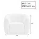 Ver imagem 5 de Poltrona Aura Bouclé Cinza - Sallar Home