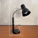 Ver imagem 2 de Abajur Luminária de Mesa Inclinado Moderno de Alumínio com Interruptor Liga Desliga Bivolt