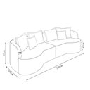 Ver imagem 4 de Sofá Living Decorativo Salinas 3 Lugares 230cm Modulado com Almofadas Veludo G33 - Gran Belo