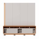 Ver imagem 3 de Estante Home Theater com Pés Jordão Off White Freijó - Colibri