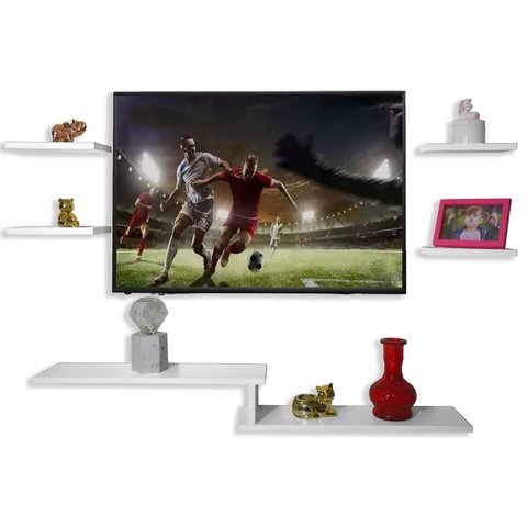 Kit Rack Suspenso Premium Mod 2 - Mdf Branco- Marca Hayner