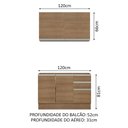 Ver imagem 4 de Armário de Cozinha Compacta 120cm Rustic Glamy Madesa 03