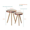 Ver imagem 3 de Conjunto de Mesas Auxiliares Redondas Lisboa Off White - Adz