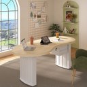 Ver imagem 1 de Escrivaninha Mesa Escritório Diretor Organic com 2 Gavetas