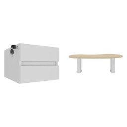 Mesa para Escritório Diretor Organic com 2 Gavetas - 2