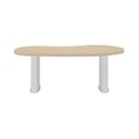 Ver imagem 5 de Escrivaninha Mesa Escritório Diretor Organic com 2 Gavetas