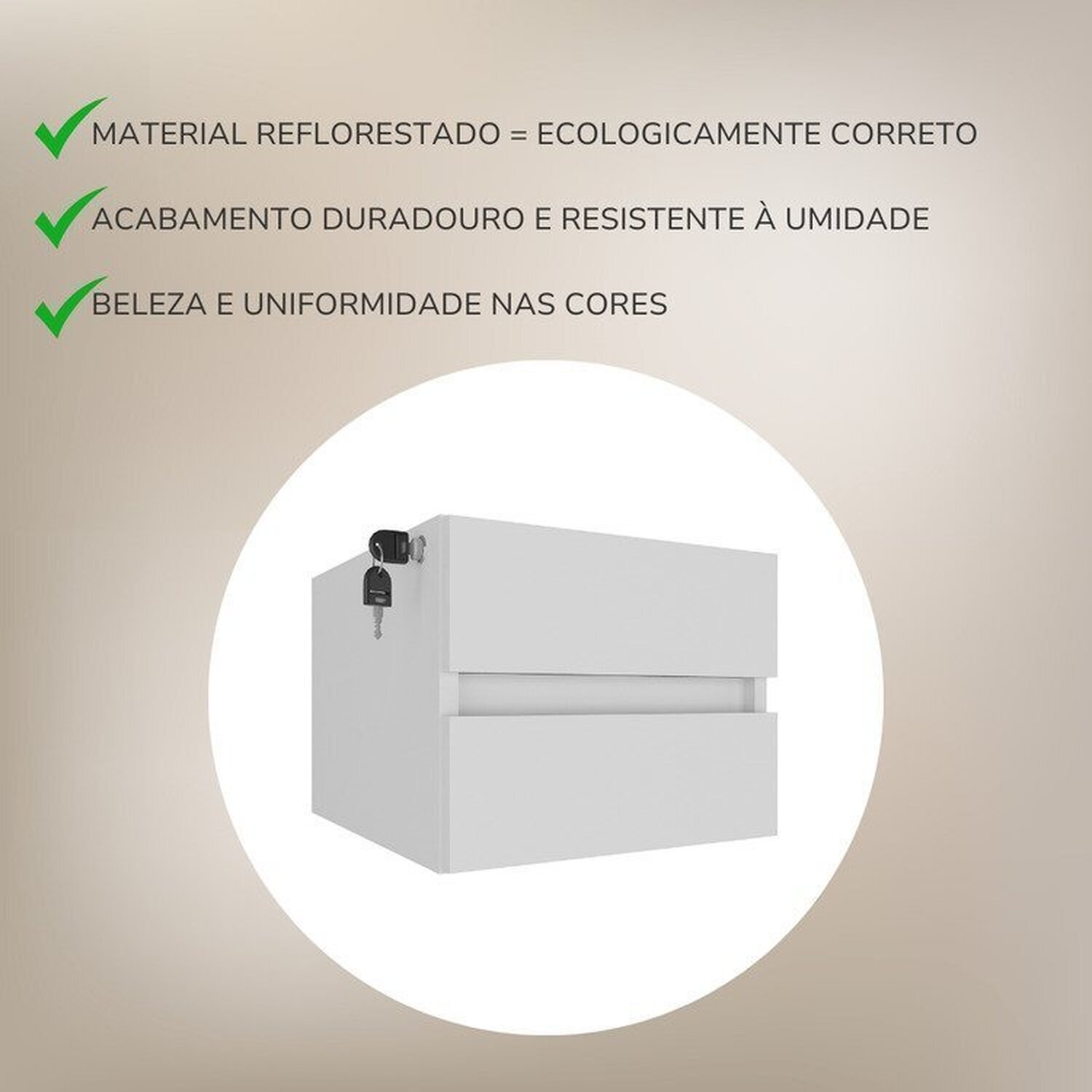 Mesa para Escritório Diretor Organic com 2 Gavetas - 16