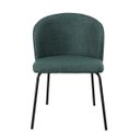 Ver imagem 2 de Cadeira com Assento Estofado e Base em Aço Carbono com Pintura Epóxi – Ana Exclusiva Linho Lincoln V