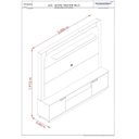 Ver imagem 4 de Estante para TV e Home Theater até 75 Polegadas 200CMX196CM Nilo Marrom Cinamomo