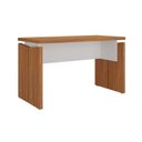 Ver imagem 6 de Escrivaninha Mesa Escritório Diretor com em Tamburato 1450 2 Gavetas 100% MDF 145,3cm Freijó e Branco Artany