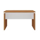 Ver imagem 4 de Escrivaninha Mesa Escritório Diretor com em Tamburato 1450 2 Gavetas 100% MDF 145,3cm Freijó e Branco Artany