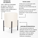 Ver imagem 4 de Puff Siena Decorativo Tecido Linho Banqueta Redondo Pés de Metal