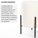 Ver imagem 6 de Puff Siena Decorativo Tecido Linho Banqueta Redondo Pés de Metal