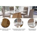 Ver imagem 7 de Conjunto: Mesa Sala Jantar Ágata Tampo Madeirado C/ Vidro 130x80cm e 4 Cadeiras Fernanda Cinamomo/
