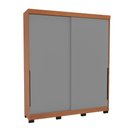 Ver imagem 2 de Guarda-roupa Casal Madri 2 Portas 2 Gavetas Cinza/freijó - Politorno