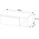 Ver imagem 3 de Gabinete de Banheiro 80 Cm com Cuba 1 Porta e Nicho Mármore Branco