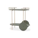 Ver imagem 1 de Carrinho Bar Oval Dourado Bebidas Café