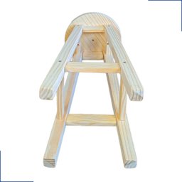 Banco Banqueta Alta Madeira Maciça 70cm Resistente Pinus Banquinho Cadeira Reforçada Vaso - 3
