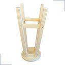 Ver imagem 2 de Banco Banqueta Alta Madeira Maciça 70cm Resistente Pinus Banquinho Cadeira Reforçada Vaso