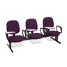Cadeira em Longarina para Escolas Linha Uno Roxo - 1