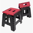 Ver imagem 5 de Banqueta Dobrável Portátil com Alça para Transporte até 100kg Plástico Resistente Vermelho