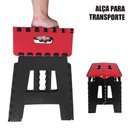 Ver imagem 2 de Banqueta Dobrável Portátil com Alça para Transporte até 100kg Plástico Resistente Vermelho
