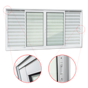 Ver imagem 3 de Veneziana Alumínio Elite 6 Folhas Moveis 120 x 150 V.Liso Branco Brimak