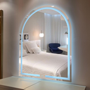 Ver imagem 2 de Espelho Jateado Janelinha Oval Base Reta 50x70